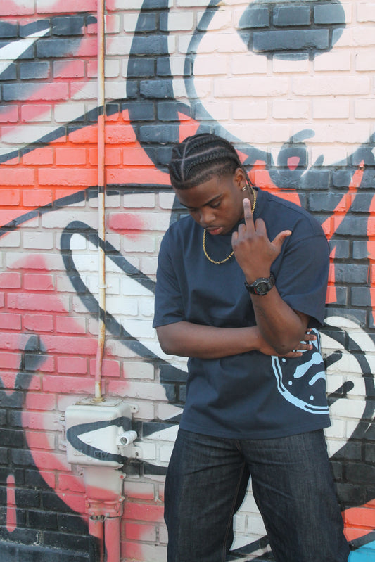 JUMBO CLOCK TEE *NAVY